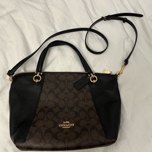 Coach Satchel Purse, Brown/Black